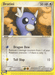 A Dratini (26/97) [EX: Dragon] Pokémon card with 50 HP. Dratini, a blue serpent-like creature with a white underside, is depicted surrounded by sparkles. This Colorless, Basic Pokémon card features two moves: Dragon Dew (removes damage counters) and Tail Slap (10 damage). The card number is 26/97.