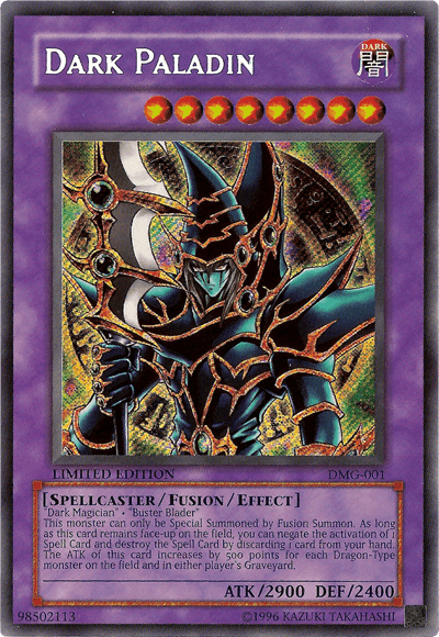 Product: Dark Paladin [DMG-001] Secret Rare by Yu-Gi-Oh!
Description: The 