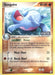 A Pokémon Quagsire (44/115) (Stamped) [EX: Unseen Forces] card from the Unseen Forces series showcasing Quagsire. With 80 HP, it evolves from Wooper and portrays Quagsire, a blue aquatic Pokémon, in water. Its abilities include "Dense," reducing damage by 20, "Mud Shot" with 20 damage, and "Rock Hurl" with 50 damage. Retreat cost included. Card number 44/115