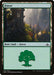 A Magic: The Gathering card titled "Forest (264) [Guilds of Ravnica]," part of the Basic Land series, featuring a lush, overgrown ruin in a misty, mountainous area. This card from the Guilds of Ravnica set has a green border on top with a green tree symbol in the middle indicating its type. Artwork by Richard Wright.