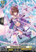 This holo trading card, featuring "Tri Connect Sorceress (D-BT01/H36EN) [Genesis of the Five Greats]" from Bushiroad's "Cardfight!! Vanguard: Genesis of the Five Greats" series, showcases a young sorceress in a dynamic pose, surrounded by purple, pink, and blue triangular projections. The text below indicates the card attributes: Grade 0, Power 6000, Critical 1. Ability: draw a card when rode upon if second.