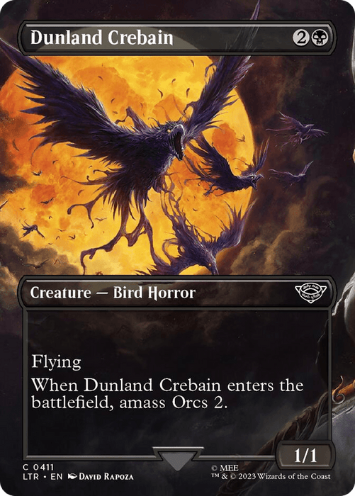 Dunland Crebain (Borderless Alternate Art) [The Lord of the Rings: Tales of Middle-Earth]