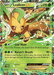 A Pokémon trading card featuring Leafeon EX (10/83) [XY: Generations] from the Pokémon series. This Ultra Rare card showcases a vibrant illustration of Leafeon surrounded by green and white energy. With 170 HP, its attacks include "Leaf Blade" and "Nature's Breath." The card has weaknesses to Fire, a retreat cost of two, and the EX rule.