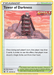 A Pokémon trading card titled "Tower of Darkness (137/163) [Sword & Shield: Battle Styles]" from the Pokémon set. The card features an illustration of a multi-tiered pagoda-like tower on a rugged mountain backdrop. The "Stadium" and "Single Strike" logos are present, with text detailing that players draw 2 cards if they discard a Single Strike card.