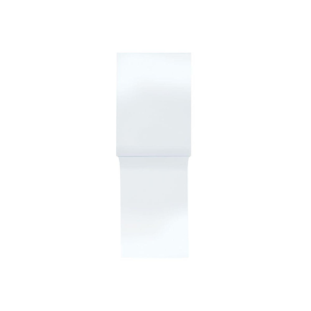 An image of an overexposed blank sheet of white paper vertically positioned on a clean white surface. The lighting creates a slightly shadowed fold near the center of the paper, emphasizing its pristine and unmarked condition, reminiscent of Arcane Tinmen's Dragon Shield: Japanese Size 100ct Inner Sleeves - Perfect Fit (Sealable / Clear 'Yama')'s meticulous design.