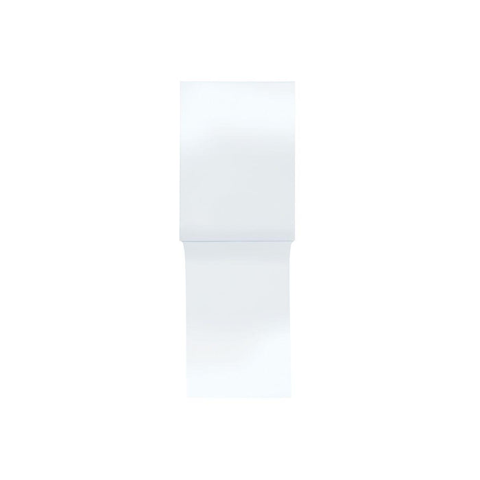 An image of an overexposed blank sheet of white paper vertically positioned on a clean white surface. The lighting creates a slightly shadowed fold near the center of the paper, emphasizing its pristine and unmarked condition, reminiscent of Arcane Tinmen's Dragon Shield: Japanese Size 100ct Inner Sleeves - Perfect Fit (Sealable / Clear 'Yama')'s meticulous design.