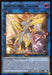 The image is a "Yu-Gi-Oh!" trading card named "Accesscode Talker [MGED-EN037] Gold Rare" from the Maximum Gold: El Dorado set. It features a futuristic, armored humanoid figure with large, glowing wings, standing in a dynamic pose. The card text details its abilities and attributes as a Link/Effect Monster with "2300 ATK" and link rating "4.