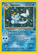 A **Pokémon Vaporeon (12/64) [Jungle Unlimited] card** with 80 HP from the Jungle Unlimited set. It features an image of Vaporeon, detailed stats, and abilities. The "Quick Attack" move does 10+ damage and "Water Gun" does 30+ damage. The card has a blue border with text detailing its evolution from Eevee, weight (64 lbs), and length (3').