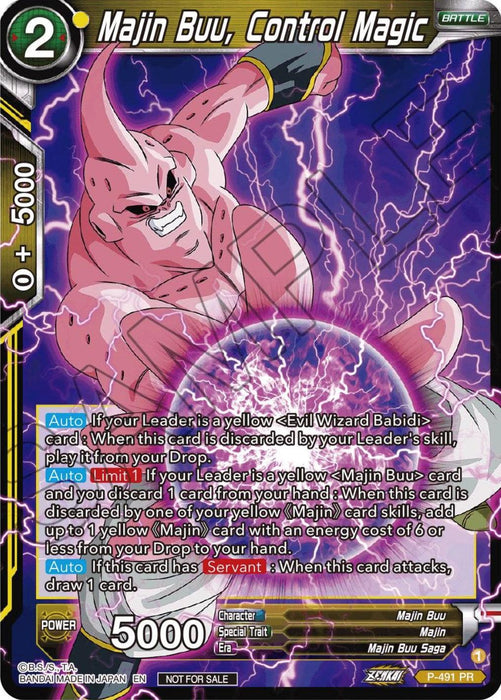 Majin Buu, Control Magic (Zenkai Series Tournament Pack Vol.3) (P-491) [Tournament Promotion Cards]