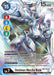 A Digimon Omnimon: Merciful Mode [BT9-083] [X Record] card. The card depicts a mechanical humanoid, Holy Warrior with a futuristic design and wings spread. Text details its special abilities and stats, boasting a play cost of 15, 15000 DP, and level 7 with 6 green and red digivolution requirements.