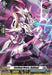 Cardinal Draco, Aeblood (D-BT01/H28EN) [Genesis of the Five Greats], from Bushiroad, is a dynamic card that features a white humanoid-dragon character clad in mechanical armor with black, gold, and purple accents. This creature wields a staff emitting pink energy. The card indicates "Grade 0" and "Boost" in the top left corner and has stats: Power 5000 at the bottom.