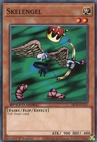 A Yu-Gi-Oh! Skelengel [SBCB-EN131] Common card depicting 