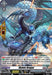 The Violate Dragon (D-BT01/042EN) trading card from Bushiroad's Cardfight!! Vanguard game features a blue and white Space Dragon encircled by orbs of light. This card is a Grade 1 unit with 6000 Power, 0 Shield, and has the ability to boost other units. It is affiliated with the Brandt Gate nation and is part of the Genesis of the Five Greats set, characterized by its black border.