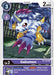 Introducing the Gabumon [BT2-069] card from the Digimon Official Tournament Pack Vol.3, part of the Release Special Booster Promos series. This Rookie-level Digimon features a small white and blue body adorned with a wolf-like fur pelt and a horn on its head. The card details include a play cost of 3, 2000 DP, and an ability that triggers "On Deletion: Trigger Draw 2.