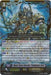 A trading card titled "Bluish Flame Liberator, Prominence Core (BT16/L05EN) [Legion of Dragons and Blades ver.E]" from Bushiroad depicts a Gold Paladin warrior in shining golden armor with icy blue accents, wielding a large weapon, and surrounded by flames and ice. The bottom half of this Legion Rare card contains game stats and abilities, with a 11000 power value.