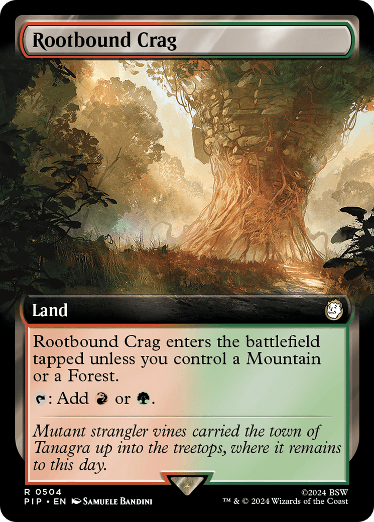 A Rare Land card in Magic: The Gathering, 