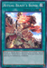 A Yu-Gi-Oh! card titled "Ritual Beast's Bond [THSF-EN031] Super Rare" from The Secret Forces set. The image shows a warrior girl wielding a staff with a glowing orb, summoning a large, fiery lion-like creature. This Quick Play Spell card's effect text details its gameplay mechanics, and it includes its edition and serial number.