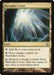 The image shows a Magic: The Gathering card named "Mirrodin's Core [Darksteel]," an Uncommon Land. The card type is Land with two abilities: adding one colorless mana to your mana pool, and managing charge counters to add one mana of any color. The artwork depicts eerie, illuminated trees.