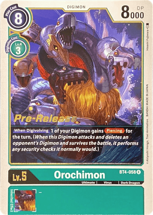 Orochimon [BT4-058] [Great Legend Pre-Release Promos]