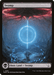 A Magic: The Gathering card titled "Swamp (287) [March of the Machine]" showcases a dark landscape with a mystical, glowing blue ring at its center. A skull icon in the bottom left confirms it as a Basic Land – Swamp card, illustrated by Julian Kok Joon Wen. This card is part of the March of the Machine set.