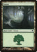 A Magic: The Gathering card titled "Forest (263) [Innistrad]." The artwork depicts a dark, misty forest on the gothic plane of Innistrad with tall, sprawling trees. The type line reads "Basic Land — Forest." Below is a green tree symbol representing the card’s mana type. Artwork by Jung Park.
