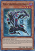 An image of the Yu-Gi-Oh! trading card "Ninja Grandmaster Hanzo [SHVA-EN022] Super Rare" showcases a ninja monster character adorned in dark armor with red and blue accents, wielding a sword. Effects and attributes like ATK/1800 DEF/1000 and card details, including its effect and number SHVA-EN022, are visible. Perfect for any Ninjitsu Art deck.