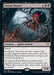 A "Magic: The Gathering" [Doom Weaver (Innistrad: Crimson Vow Commander)] card. This Spider Horror costs 4 colorless and 2 black mana. Featuring a dark, menacing creature with long legs, it's a 1/8 with "Reach" and "Soulbond." When paired, creatures gain toughness equal to their power when one dies.