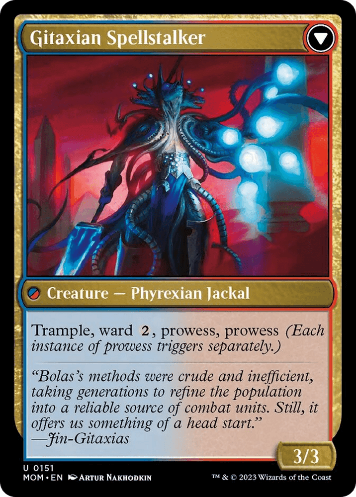 Khenra Spellspear // Gitaxian Spellstalker [March of the Machine]