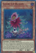 The image shows a "Glow-Up Bloom [GFP2-EN115] Ultra Rare" Yu-Gi-Oh! trading card. This Ultra Rare Tuner/Effect Monster depicts an otherworldly bloom with a large red and green flower atop a small root-like creature with a single eye. It has stats of 0 ATK and 0 DEF and is part of the "Ghosts From the Past" set.