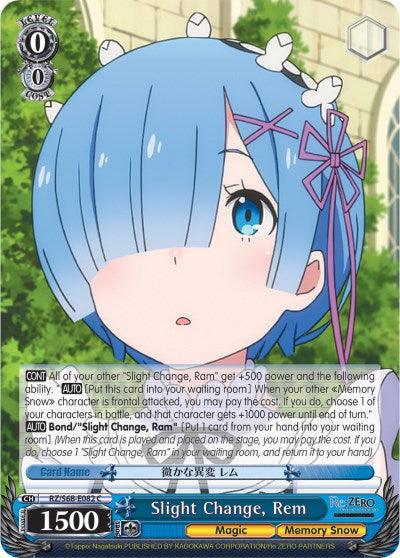 Slight Change, Rem (RZ/S68-E082 C) [Re:ZERO Memory Snow]