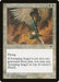 A Magic: The Gathering rare card titled "Avenging Angel [Tempest]." The illustration shows a female angel with white wings, a sword, and armor, flying amid clouds and fiery explosions. This Creature — Angel card's mana cost is one green, one white, and three generic. The text includes its abilities and artist credit.