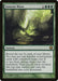 The Magic: The Gathering card "Genesis Wave [Scars of Mirrodin]" is a rare Sorcery that showcases green, swirling energy waves emanating from a central point. It requires X and three green mana, revealing and potentially casting the top X cards of your library. The artwork is created by James Paick.