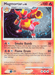Image of a Pokémon trading card featuring Magmortar, a Fire-type from the Diamond & Pearl: Mysterious Treasures set. This Holo Rare card, Magmortar (12/123) [Diamond & Pearl: Mysterious Treasures] by Pokémon, details Magmortar, Lv. 48, with 100 HP. Attacks: Smoke Bomb (30 damage) and Flame Drum (80 damage). It's weak to Water with +30 resistance and requires two Energy cards. Text and illustration