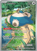A Pokémon Snorlax (051) [Scarlet & Violet: Black Star Promos] from the Black Star Promos collection featuring Snorlax with 150 HP. Snorlax, of the Colorless type, is depicted sleeping under a tree in a lush forest, with a small Pokémon on its belly. The card details include the ability "Voraciousness" and the attack "Thudding Press," which deals 130 damage.