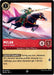 A Disney Mulan - Imperial Soldier (Oversized) (118/204) [The First Chapter] card featuring Mulan riding a black horse in battle. Mulan, wearing green armor and holding a sword, is depicted as an Imperial Soldier. The card's cost is 5, with power and toughness of 4 and 5 respectively. The ability reads: "Lead by Example: During your turn, whenever this character banishes another character in a challenge, your other characters