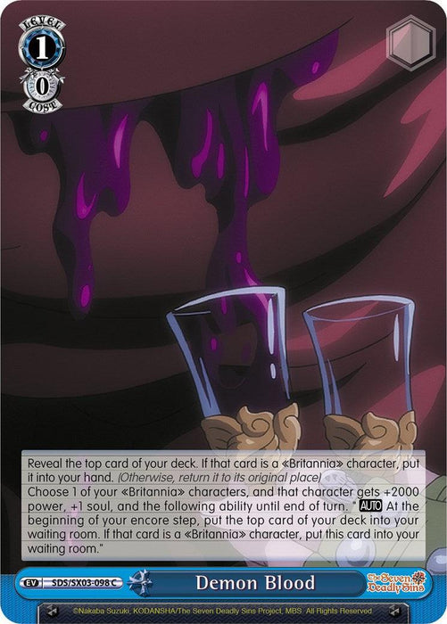 Demon Blood (SDS/SX03-098 C) [The Seven Deadly Sins]