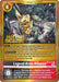 This Digimon trading card, titled "Legend-Arms Alliance [ST13-16] (2023 Store Participant) [Starter Deck: Ragnaloardmon Promos]," showcases vibrant artwork of a robotic dragon alongside an armored creature wielding weapons. It includes game instructions and provides security effects along with options for playing specific Digimon cards, making it a perfect addition to your Starter Deck: Ragnaloardmon Promos.