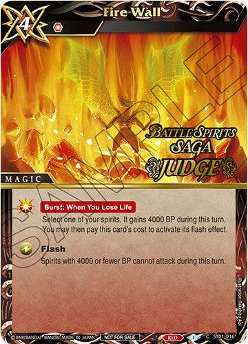 Fire Wall (Judge Pack Vol. 1) (ST01-016) [Battle Spirits Saga Promo Cards]