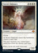 A Magic: The Gathering product titled Serra's Emissary [Modern Horizons 2], illustrated by Nils Hamm. The card depicts an angel with glowing white wings holding a radiant sword, standing against a cloudy sky. With a casting cost of 4 white and 3 generic mana, this 7/7 creature has Flying and grants protection from chosen card type upon entering the battlefield.