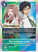 A "Mimi Tachikawa & Joe Kido" card [BT9-088] from the Digimon X Record Pre-Release Promos series features a blue border and depicts a girl with long brown hair alongside a boy wearing glasses and a green tie. The card details abilities such as gaining memory and drawing cards.