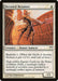 A Magic: The Gathering product named Devoted Retainer [Champions of Kamigawa] from the Champions of Kamigawa set. It depicts an armored samurai wielding a sword. This Creature — Human Samurai has a white border, indicating a white mana card. Its Bushido 1 ability and flavor text reference Eiganjo Castle and Infinite Halls, with power and toughness of 1/1.
