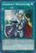 A "Yu-Gi-Oh!" trading card titled "Crossout Designator [MP22-EN265] Prismatic Secret Rare" features a silver-armored warrior with long blond hair wielding a sword and shield. This Prismatic Secret Rare card is categorized as a Quick-Play Spell, with detailed instructions and effects written in the text box below the illustration.