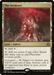 The image is of a Magic: The Gathering card titled "The Seedcore [Phyrexia: All Will Be One]". It depicts a dark, ominous structure made of red, twisted vines and thorny growths. As a rare land from Phyrexia, it generates colorless or colored mana and enhances creatures with the "Corrupted" mechanic.