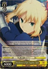 Resolution to Fight Together, Saber (FS/S34-E006 R) [Fate/Stay Night [Unlimited Blade Works]]