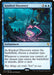 Kindred Discovery [Commander 2017]" is a rare, blue enchantment from Commander 2017, costing 3 and 2 blue mana. Lake Hurwitz's artwork depicts an ethereal underwater shipwreck. Choose a creature type upon entry; draw a card for each of that type entering the battlefield or attacking. "Few things are truly 'lost' at sea." Set number 011/309 from Magic: The Gathering.