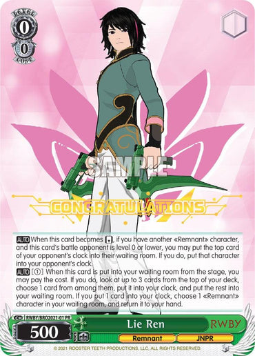 Lie Ren (RWBY/BRO2021-01 PR) [Bushiroad Event Cards]