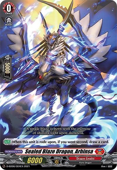 Sealed Blaze Dragon, Arhinsa (D-SD06/004EN) [Mirei Minae: Sealed Blaze Maiden]