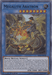 The image displays a Yu-Gi-Oh! trading card named "Megalith Aratron [IGAS-EN040] Super Rare." It shows a large, stone-like creature with glowing yellow eyes and hands, standing before a summoning circle of blue flames. The card text details its attributes, including ATK 2000 and DEF 3000, and its Ritual/Effect Monster abilities.