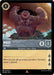 A trading card of the character Maui, a muscular demigod with long hair and elaborate tattoos covering his upper body. He is smiling broadly and standing against a background of a boat and ocean waves. The Disney Maui - Demigod (185/204) [The First Chapter] card text reads: "When the gods gift you a boat, you take it. The boat’s owner is optional." The rare card number is 185/204.