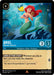 A Disney Ariel - Whoseit Collector (137/204) [The First Chapter] features Ariel from "The Little Mermaid" holding a blue item in an underwater scene with Flounder. This rare Storyborn, Hero, Princess card boasts 3 strength and 3 willpower along with a unique ability and flavorful text.